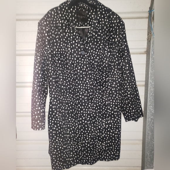 3X Plus Size Talbots Black Mac Jacket long coat women's - Picture 4 of 8